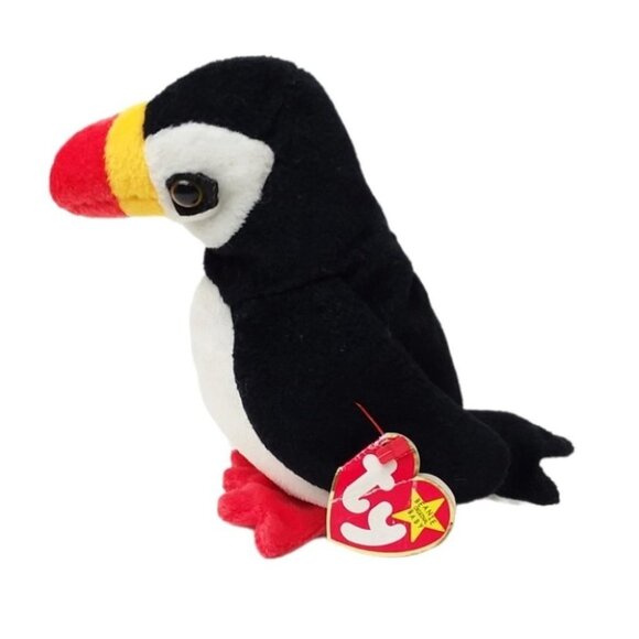 Ty Beanie Babies Puffer Penguin Plush Stuffed Toy - Picture 3 of 4